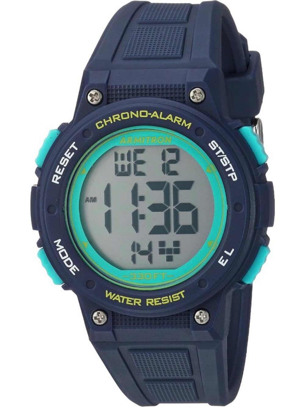 Stylish Women's Digital Chronograph Watch with Resin Strap - Sporty & Durable